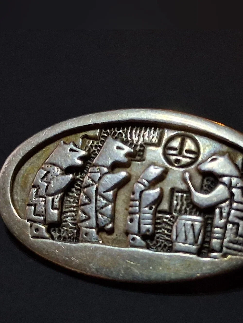 Roderick Tenorio Sterling Silver Bear Ceremony Pin Pendant RMT/CPK VTG